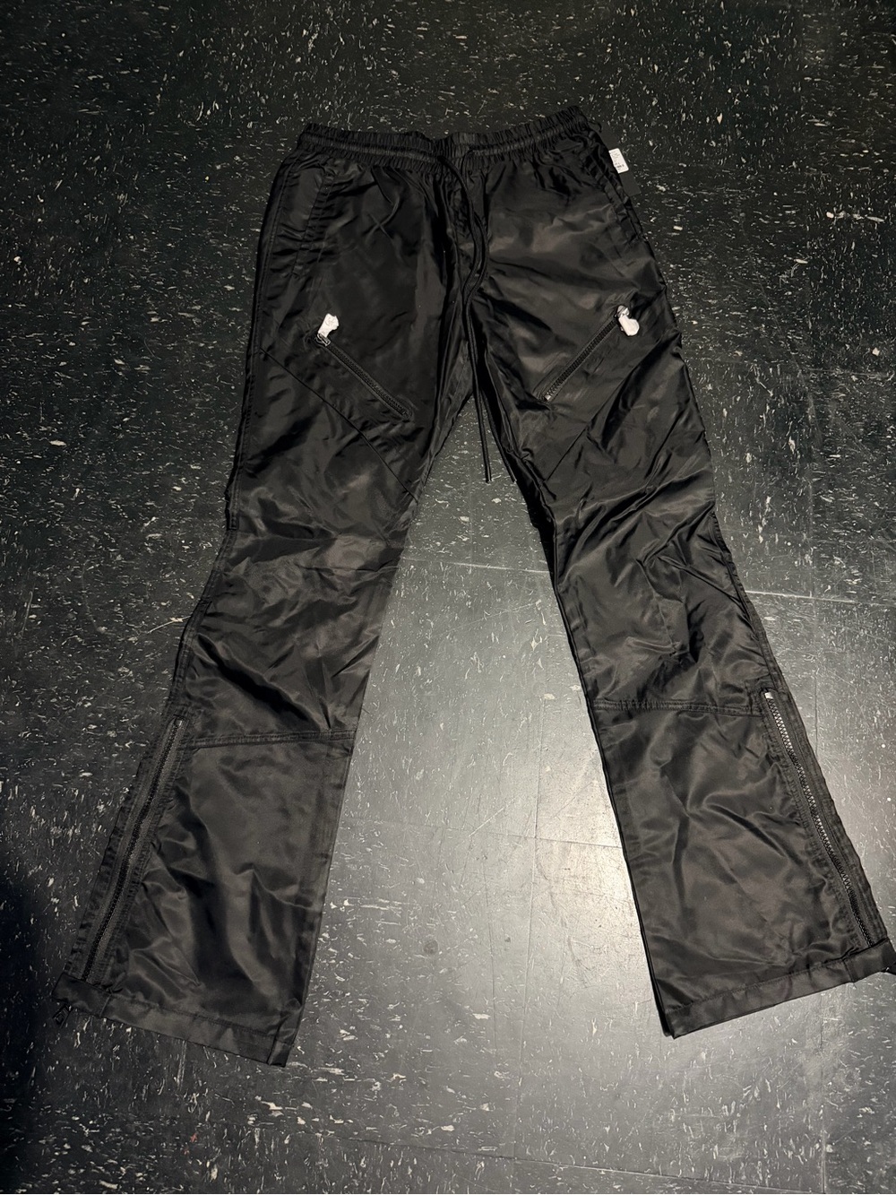 Fashion Nova Men’s Black Nylon Cargo Track Pants